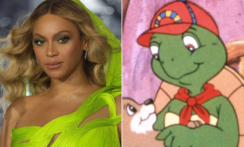 Beyoncé's resemblance to a turtle