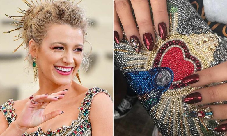 Blake Lively nail designs