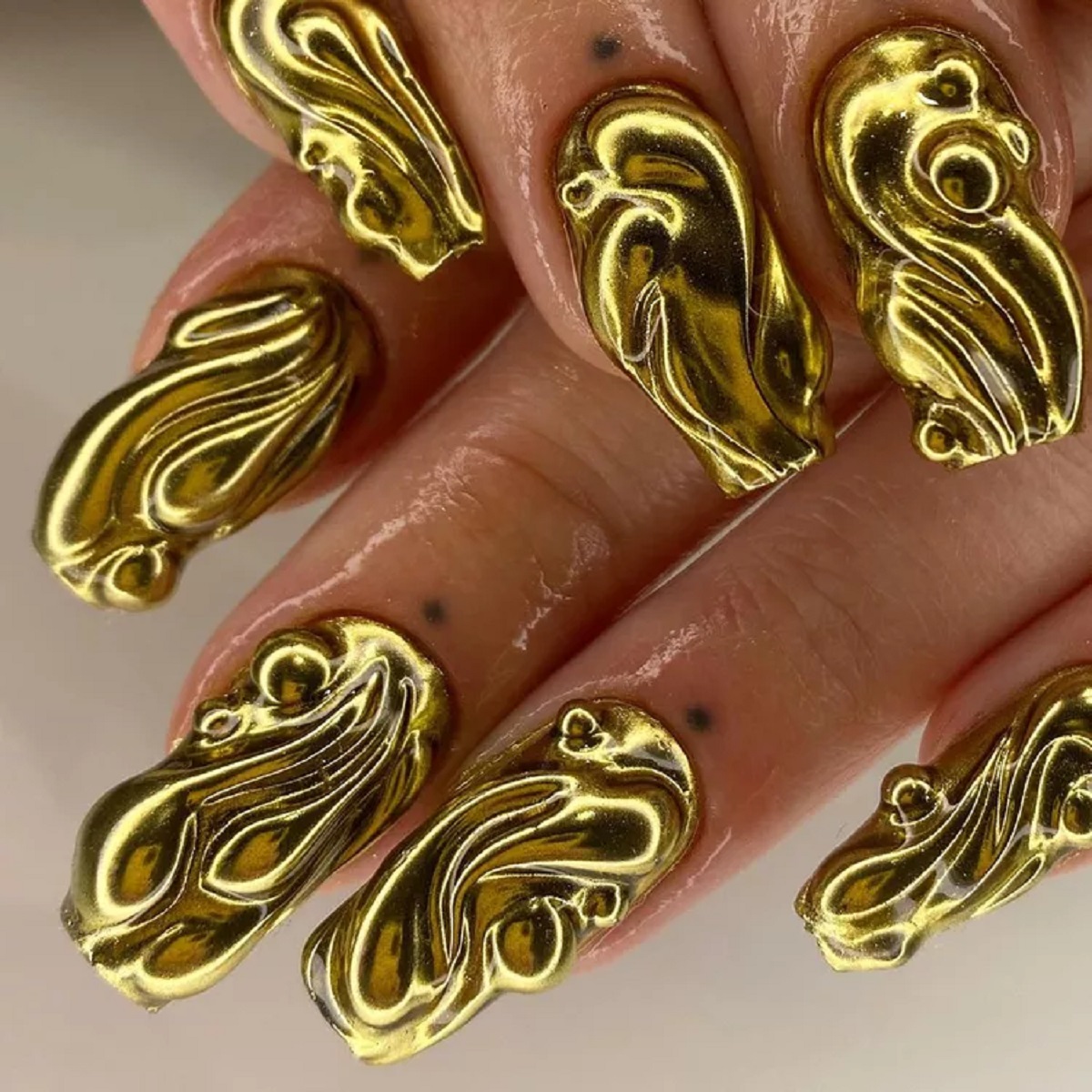 Metallic Nail Designs6