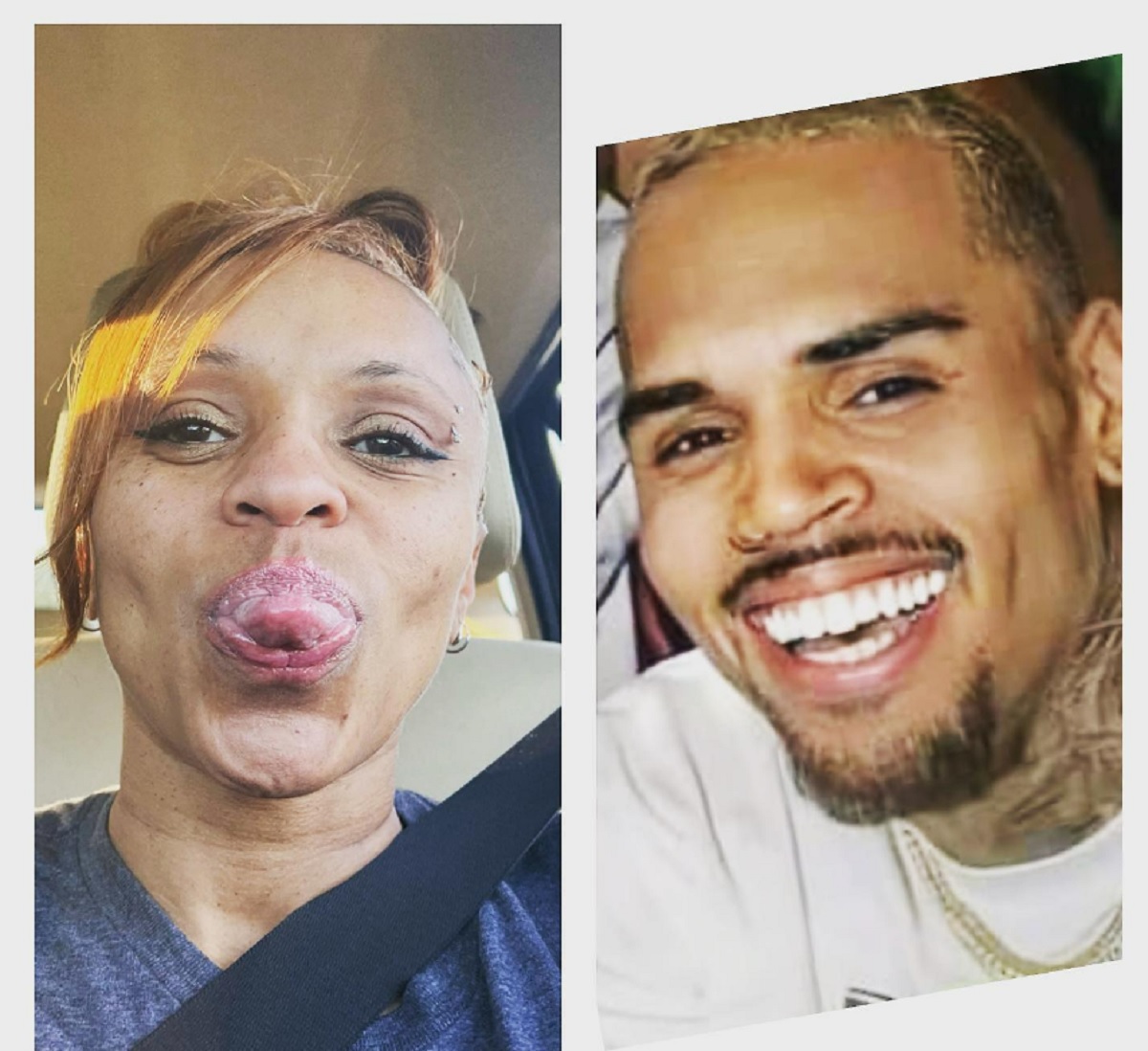 Chris Brown and his sister