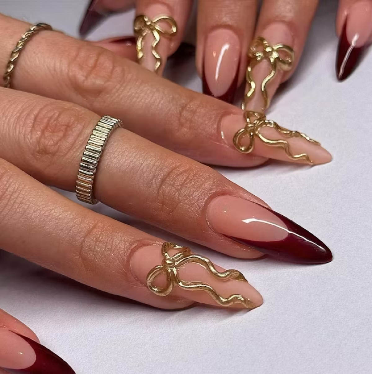 Gold Chrome Nail Designs7