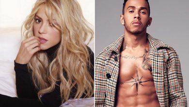 Shakira and Lewis Hamilton