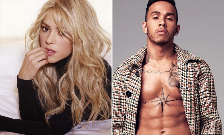 Shakira and Lewis Hamilton