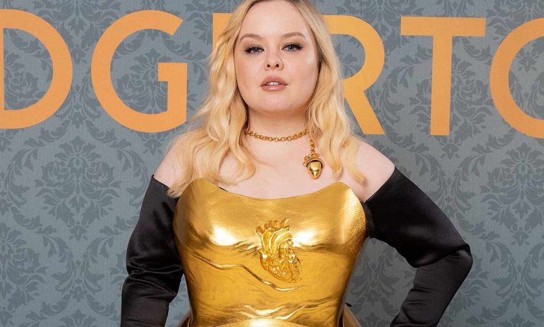 Nicola Coughlan in golden armour