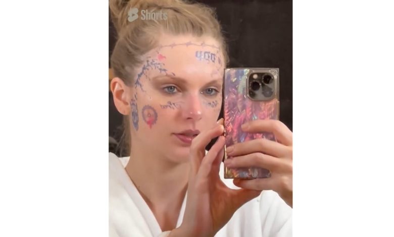 Taylor Swift face tattoo