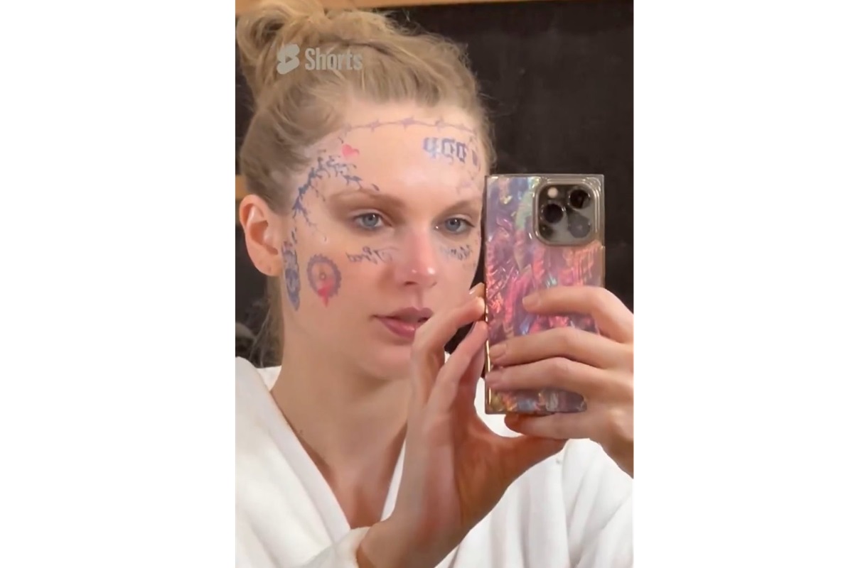 Taylor Swift face tattoo?! What is the story + photos