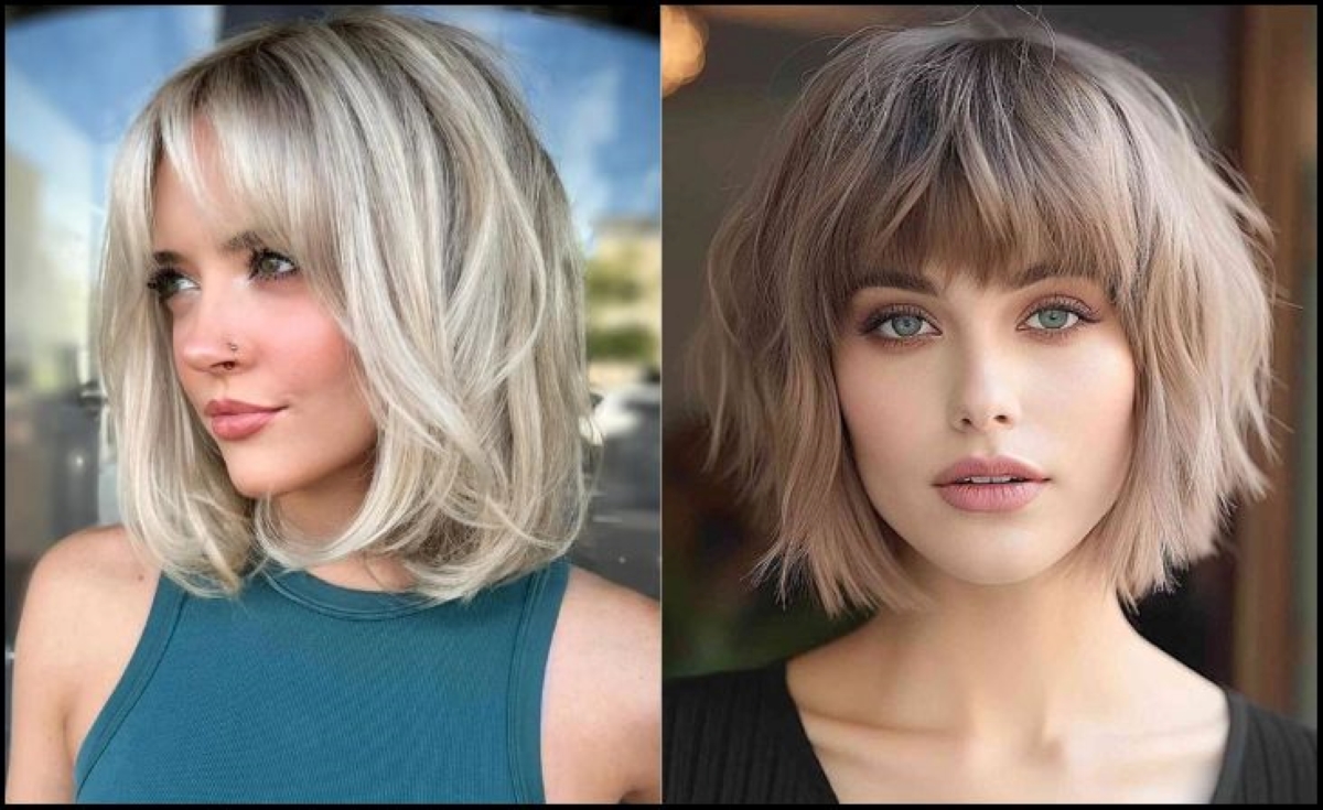 Textured Bob with Bangs