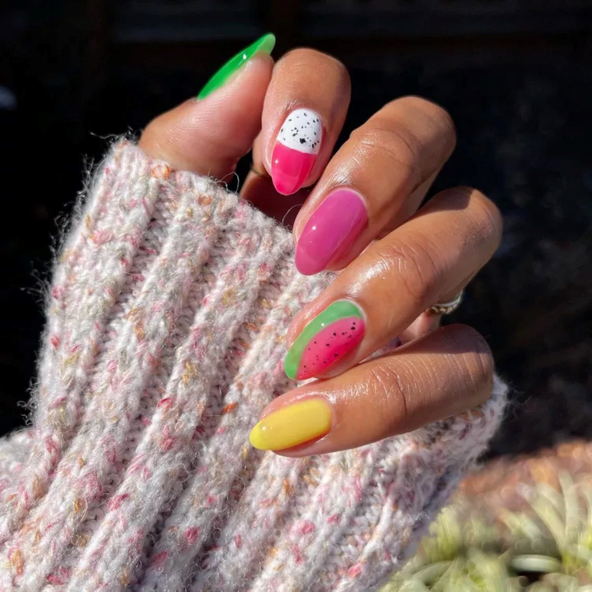 Watermelon nail design3