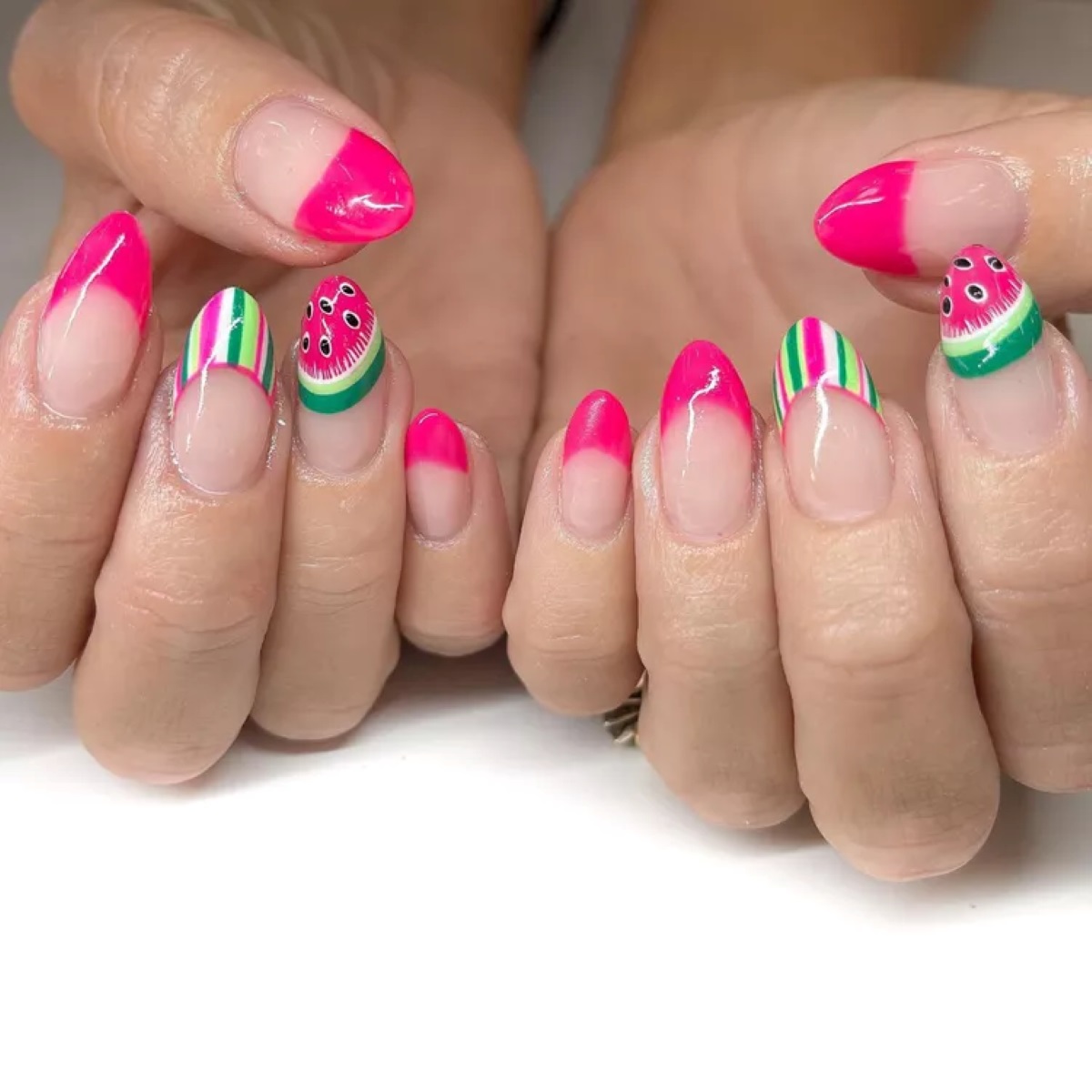 Watermelon nail design7