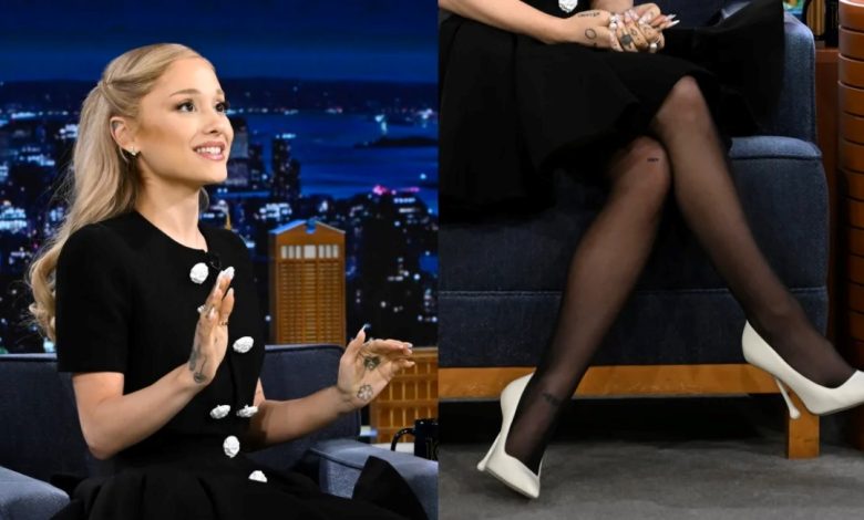 Ariana Grande's white shoes