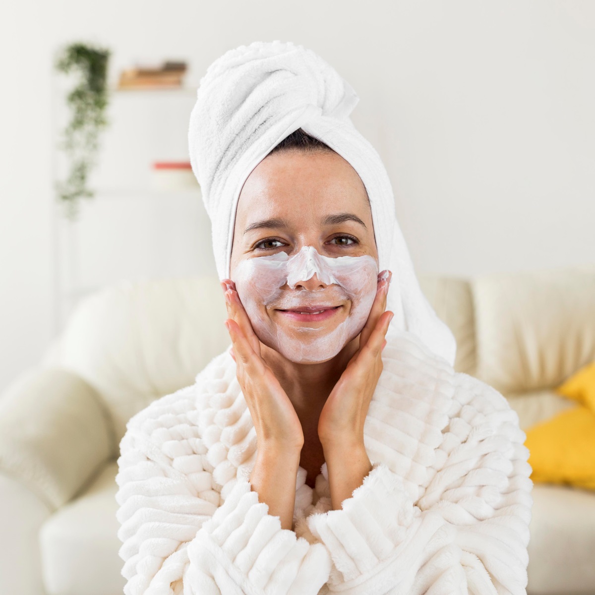 Greek yogurt face mask