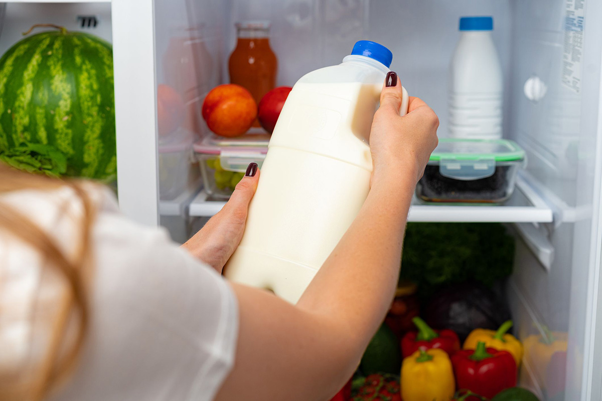 Never put the milk on the refrigerator door-1