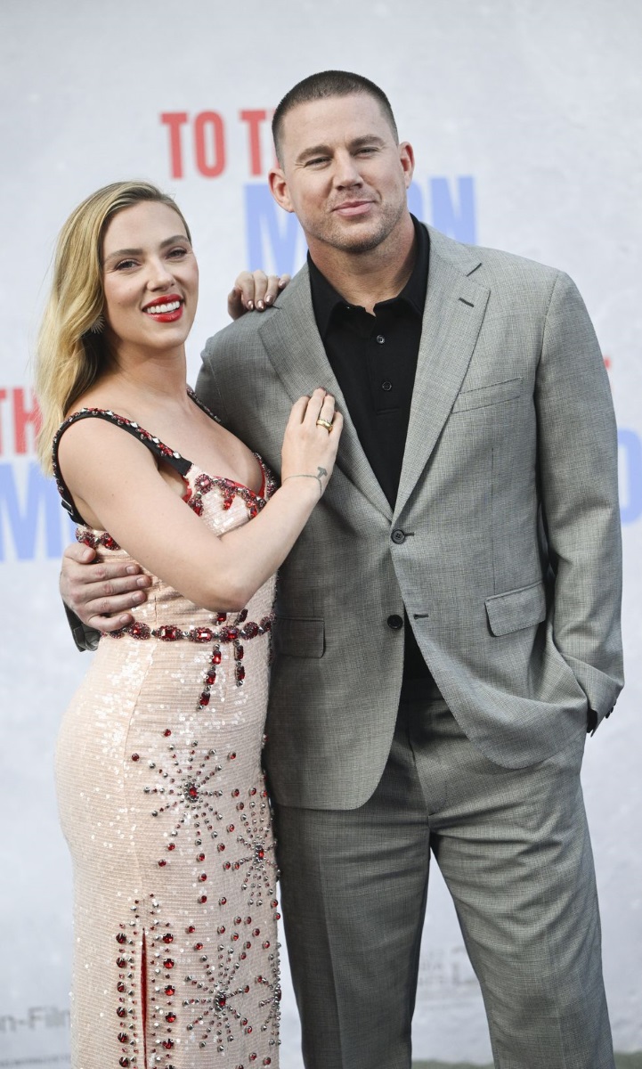 Scarlett Johansson in a baby dress And Channing Tatum