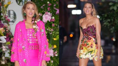 Blake Lively's floral dresses