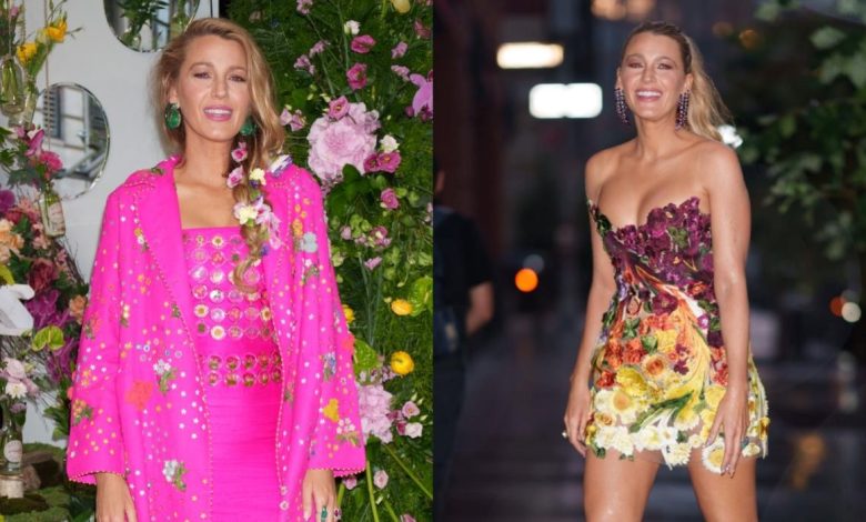 Blake Lively's floral dresses