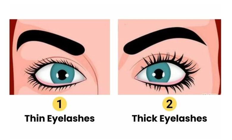 Eyelash personality test