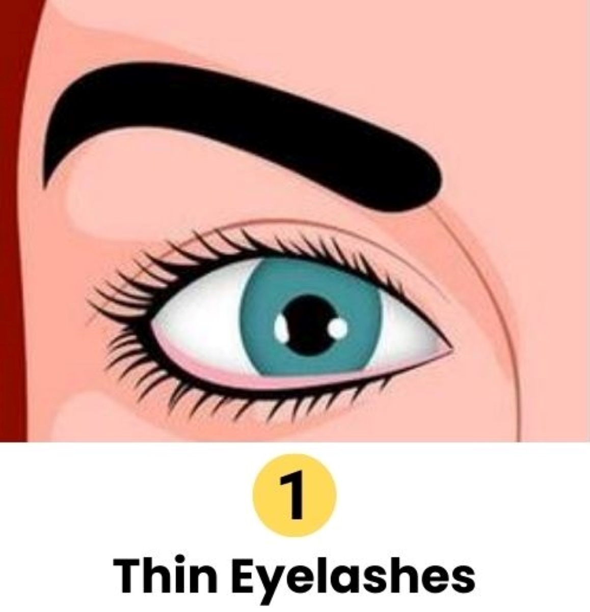 Eyelash personality test- thin eyelashes