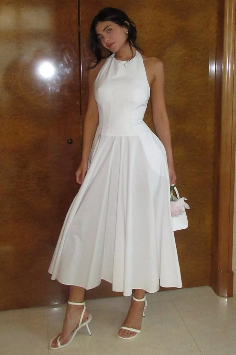 Kylie Jenner white dress