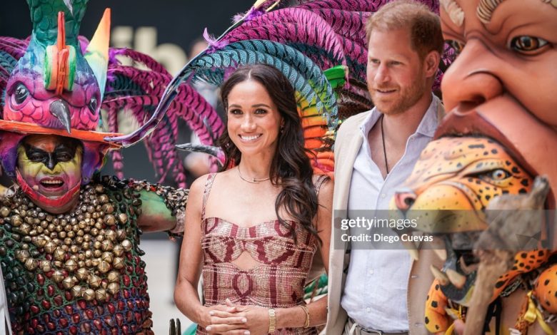 Meghan Markle in a floral skirt