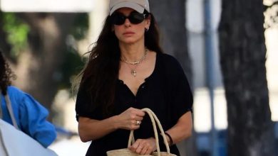 Sandra Bullock straw bag