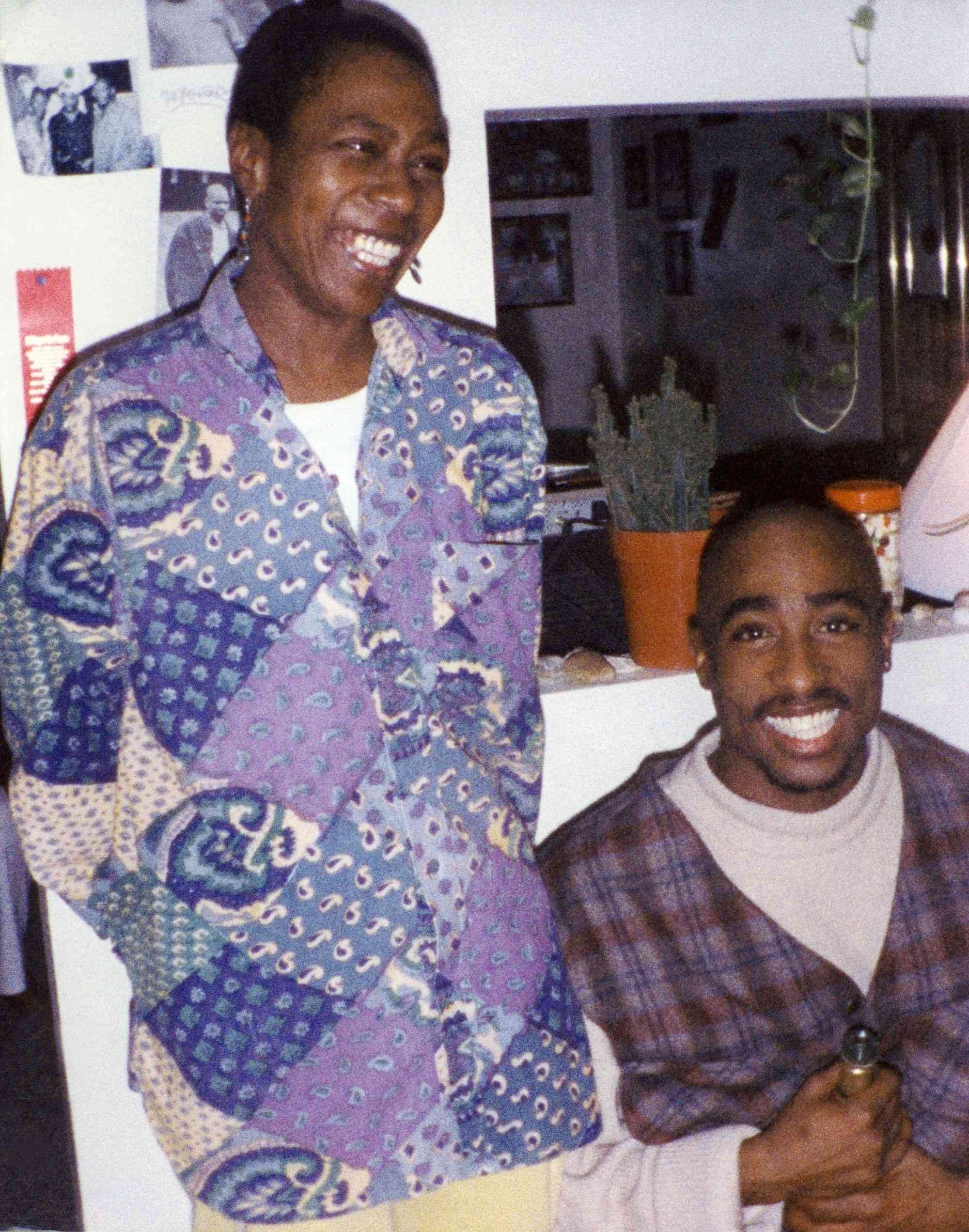 Tupac Shakur and his mother