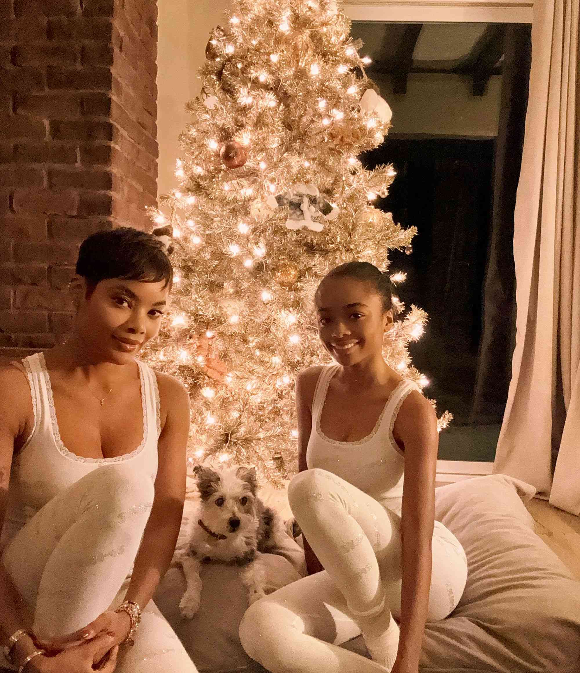 Skai Jackson and her mother, Kiya Cole, celebrating Christmas.