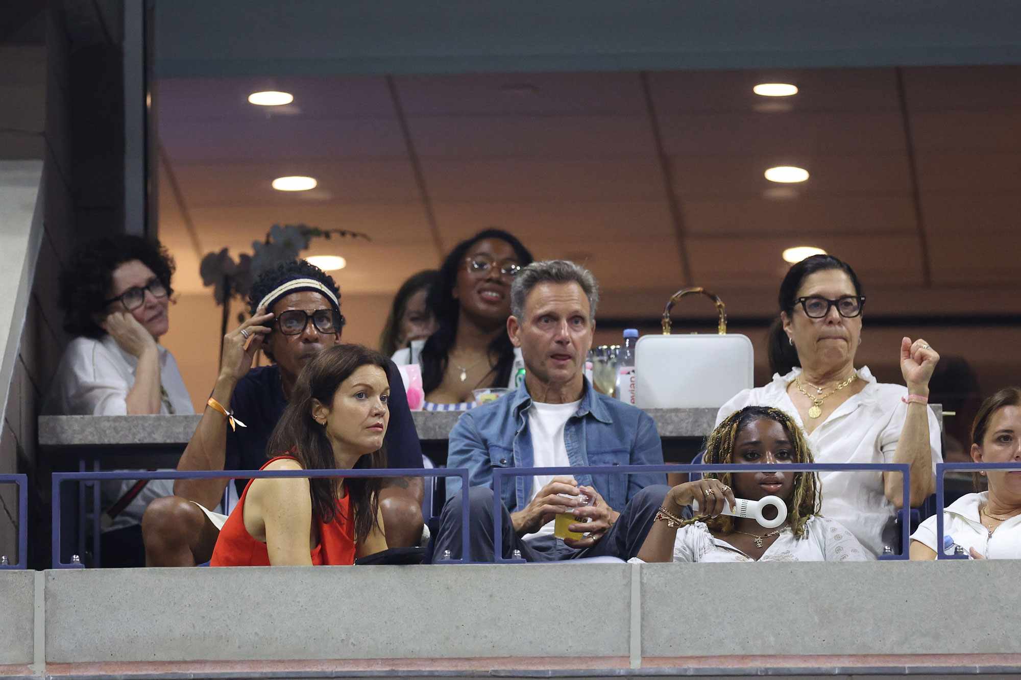 Actress Bellamy Young attends Day Seven of the 2024 US Open at USTA Billie Jean King National Tennis Center on September 01, 2024