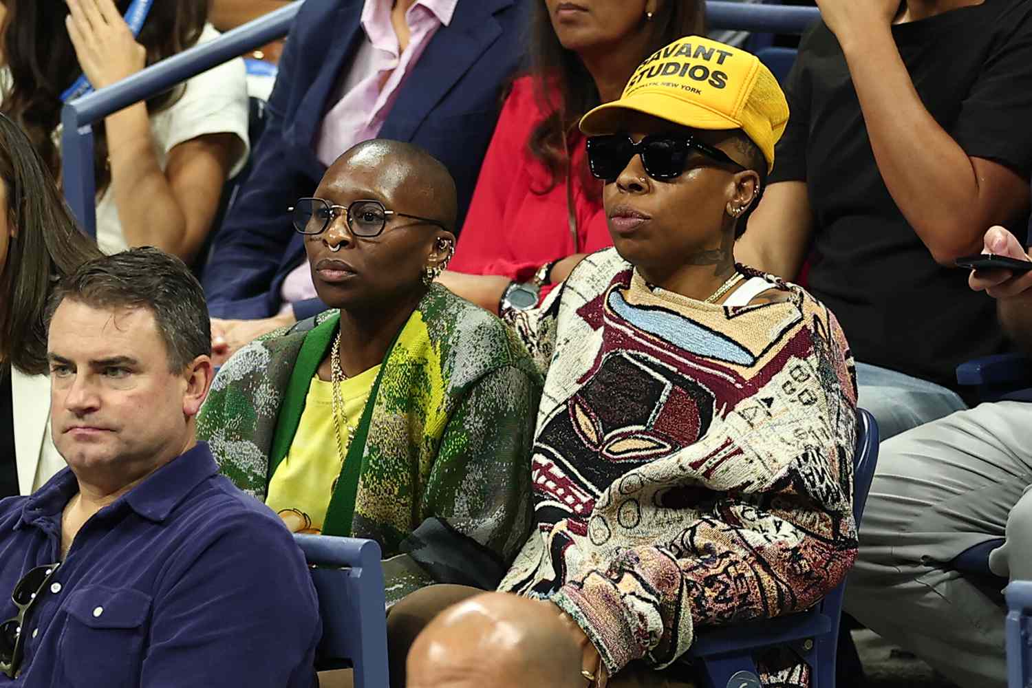 Cynthia Erivo and Lena Waithe at the 2024 US Open on Monday, Sep. 2, 2024 in Flushing, NY. 