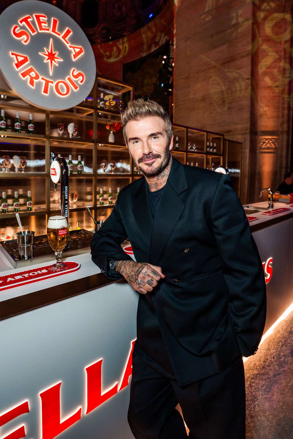 David Beckham attends Stella Artois Let's Do Dinner on September 19, 2024