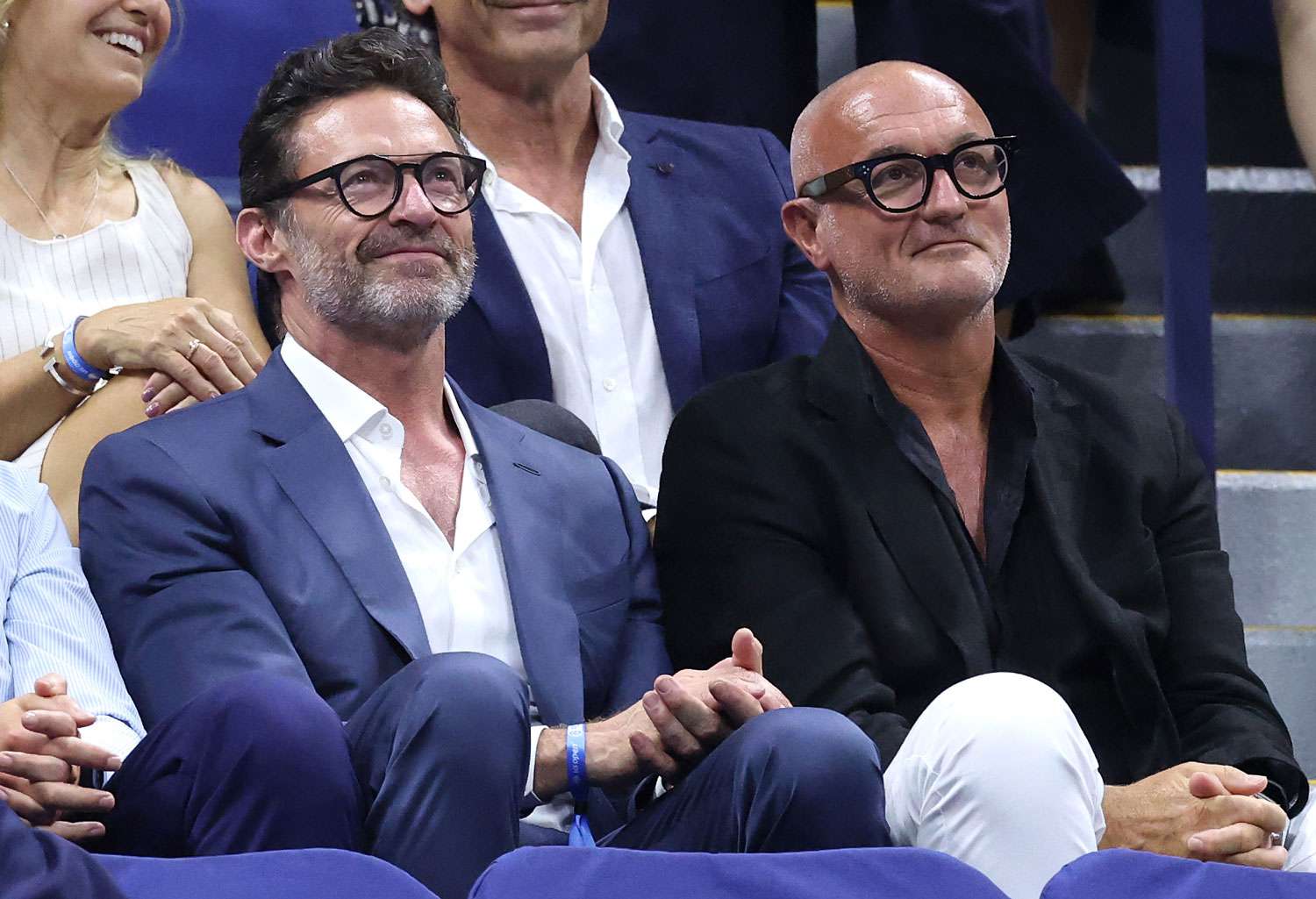 Actor Hugh Jackman attends Day Six of the 2024 US Open at USTA Billie Jean King National Tennis Center on August 31, 2024