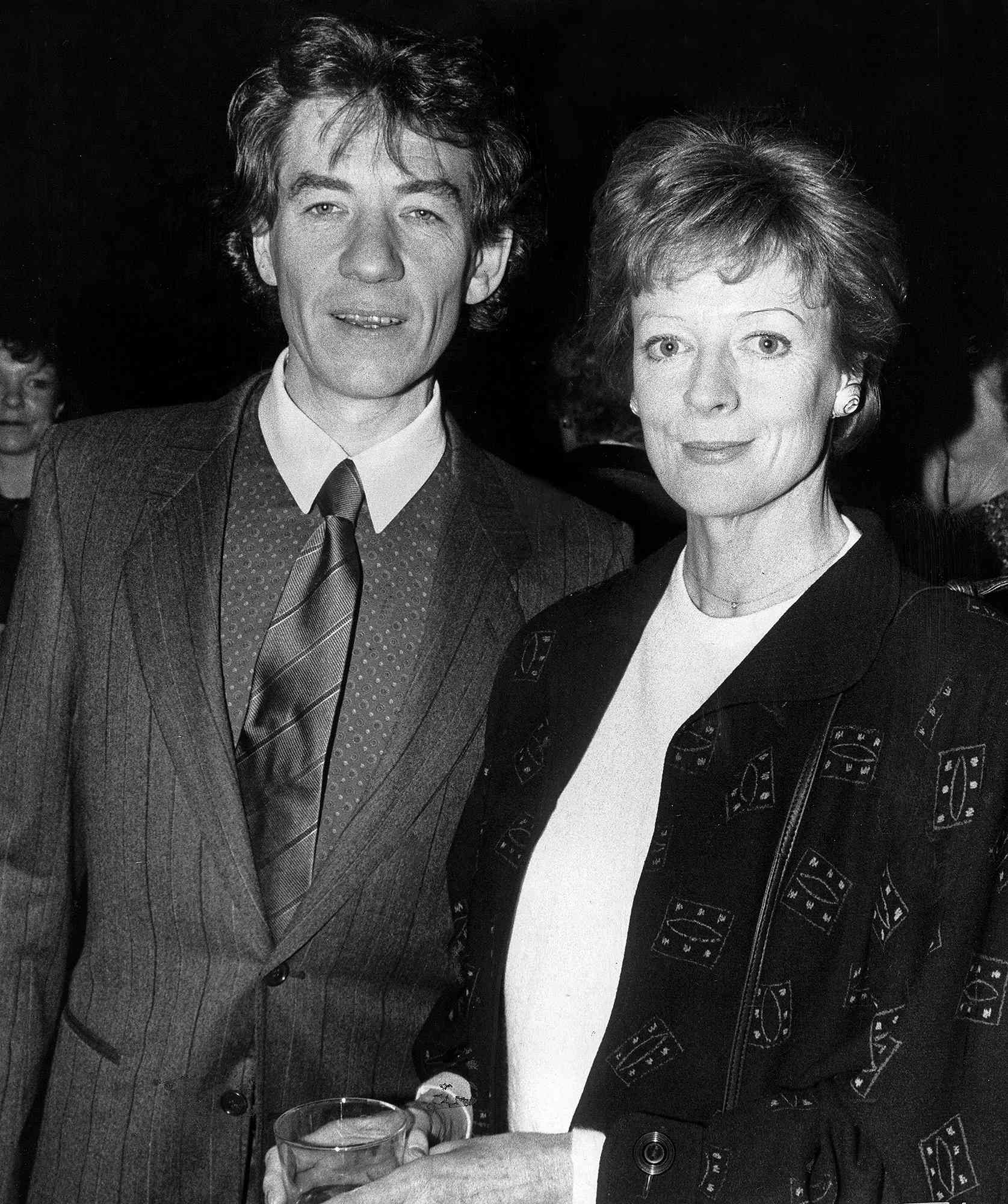 Ian McKellen and Maggie Smith, pictured at The Evening Standard Drama Awards. Picture taken 25th September 1983