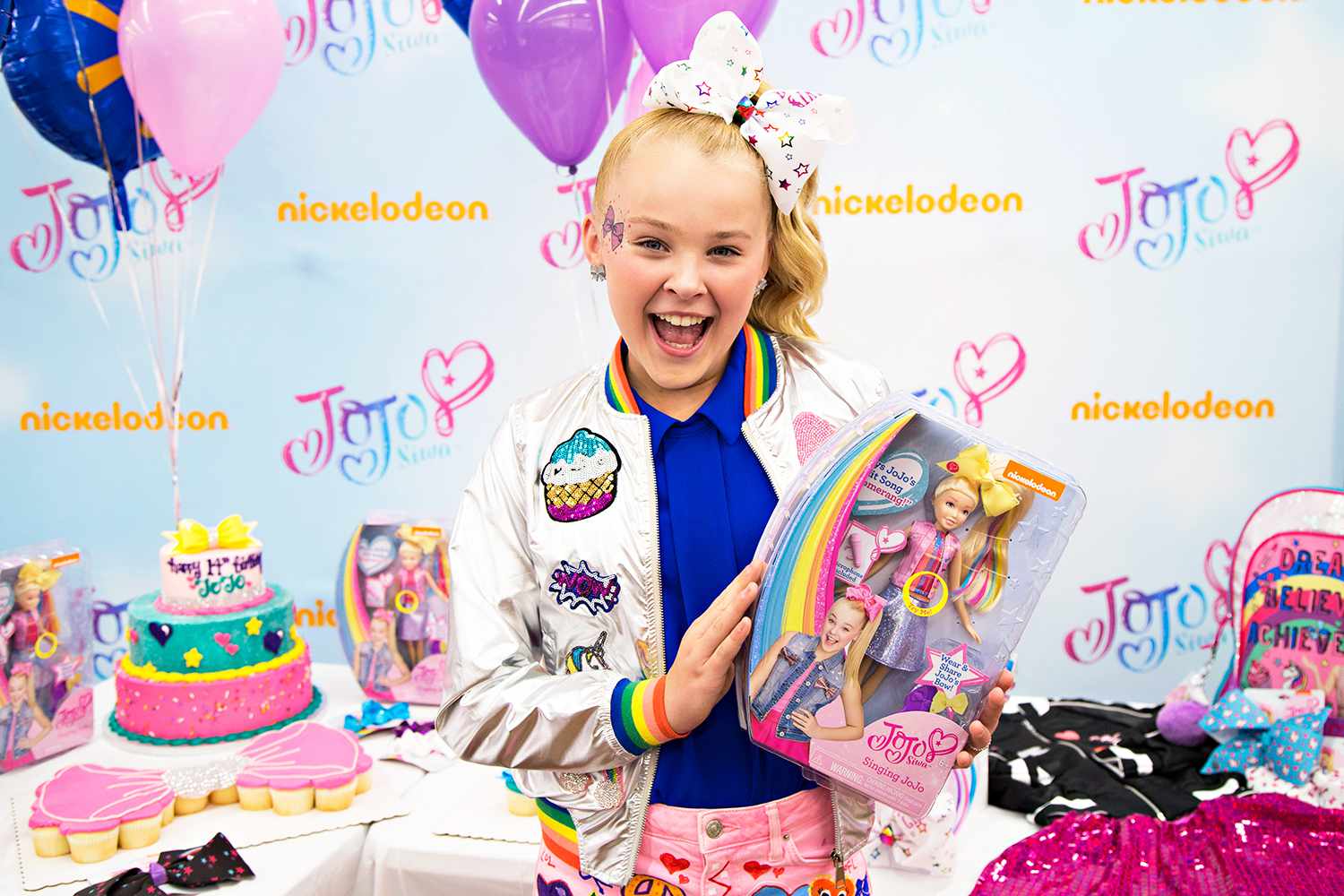 JoJo Siwa Celebrates Her Birthday at Walmart and unveils her New Line of Consumer Products on May19, 2017 in Rogers, Arkansas.