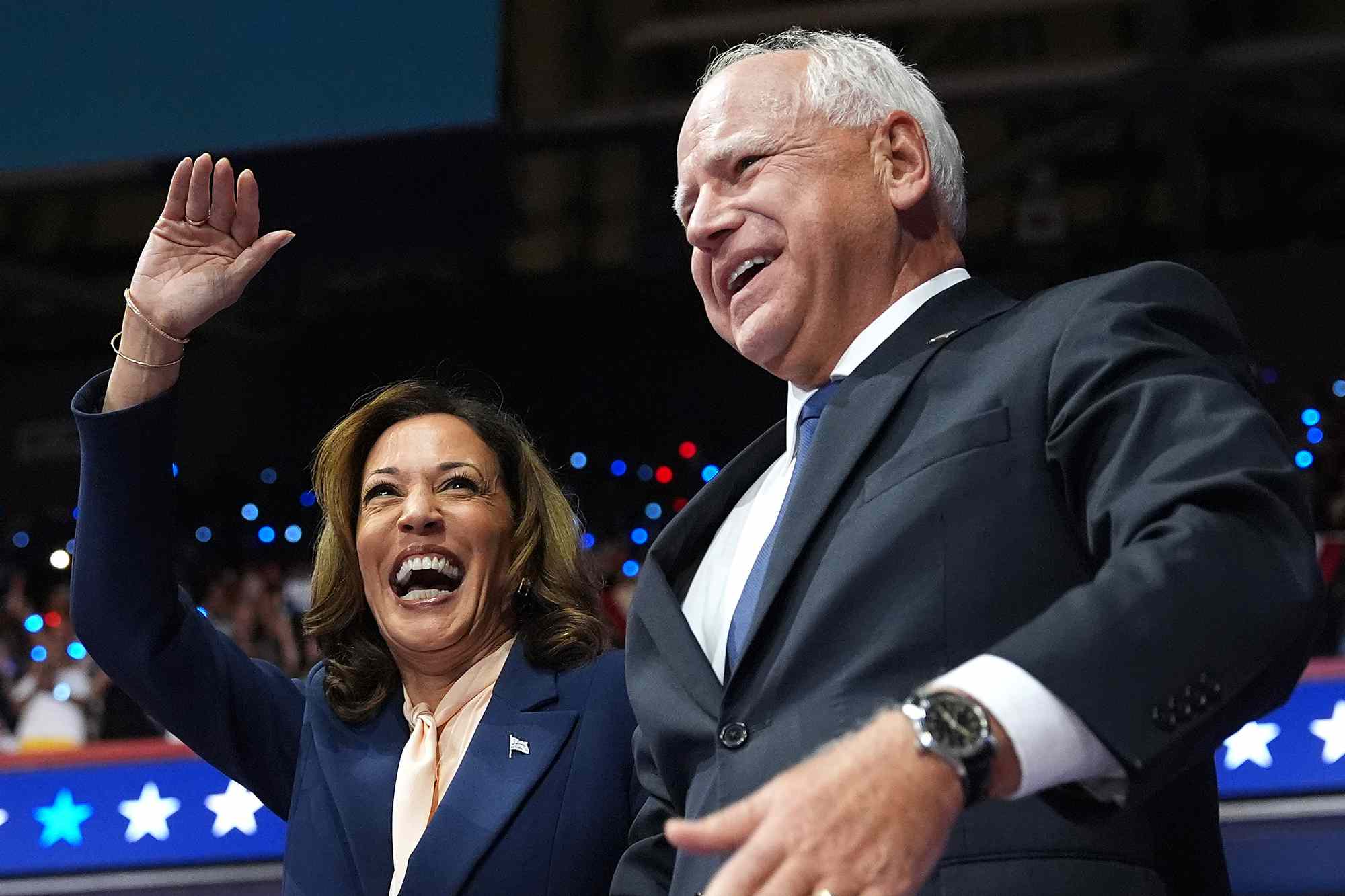 Kamala Harris and Tim Walz