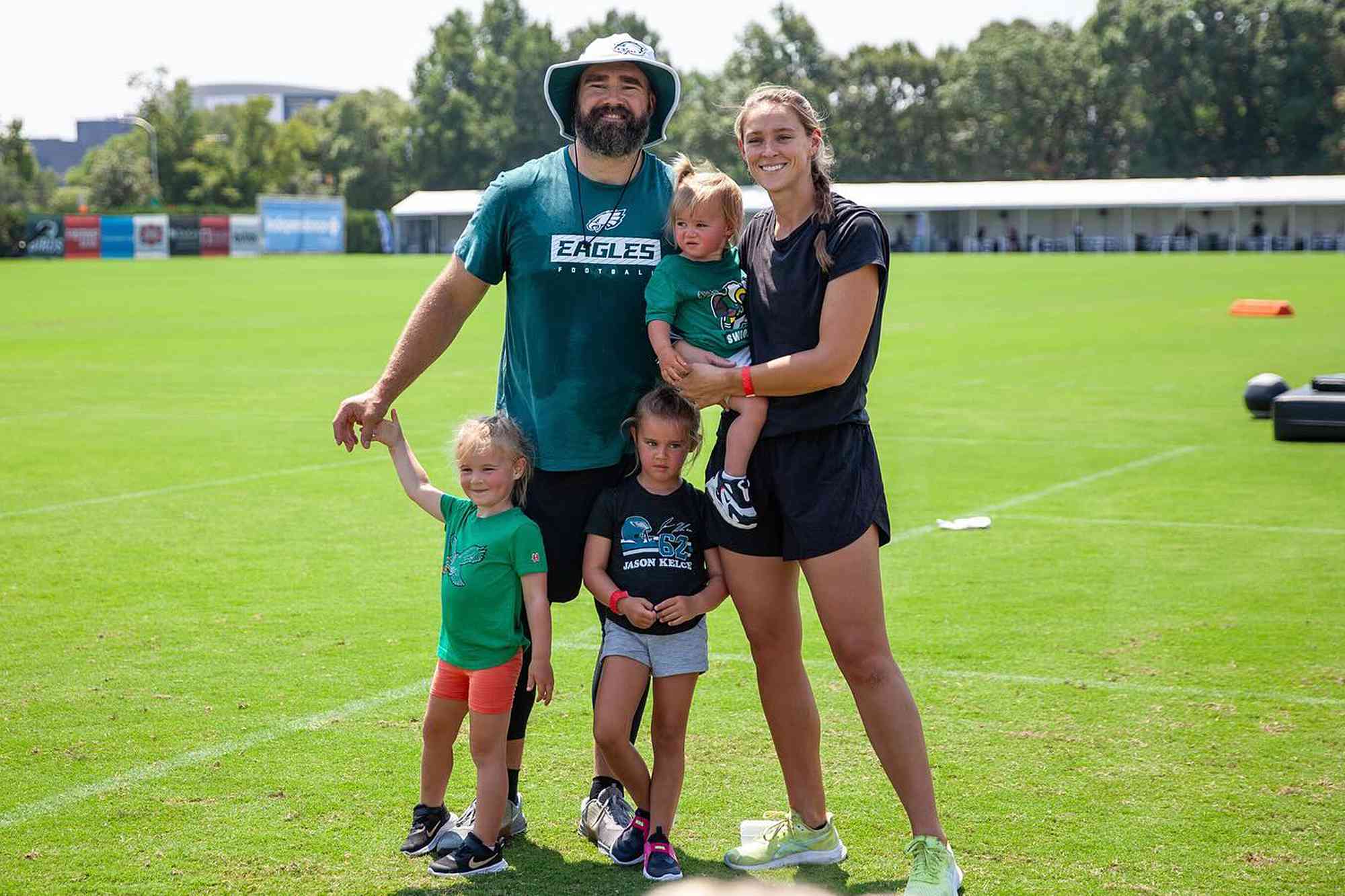 Kylie Kelce Says She and Daughters 'are loving cheering' Jason Kelce on in 'New Chapter' as He Says He Is 'Luckiest Man in the World'