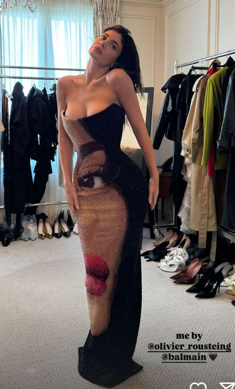 Kylie Jenner Balmain dress