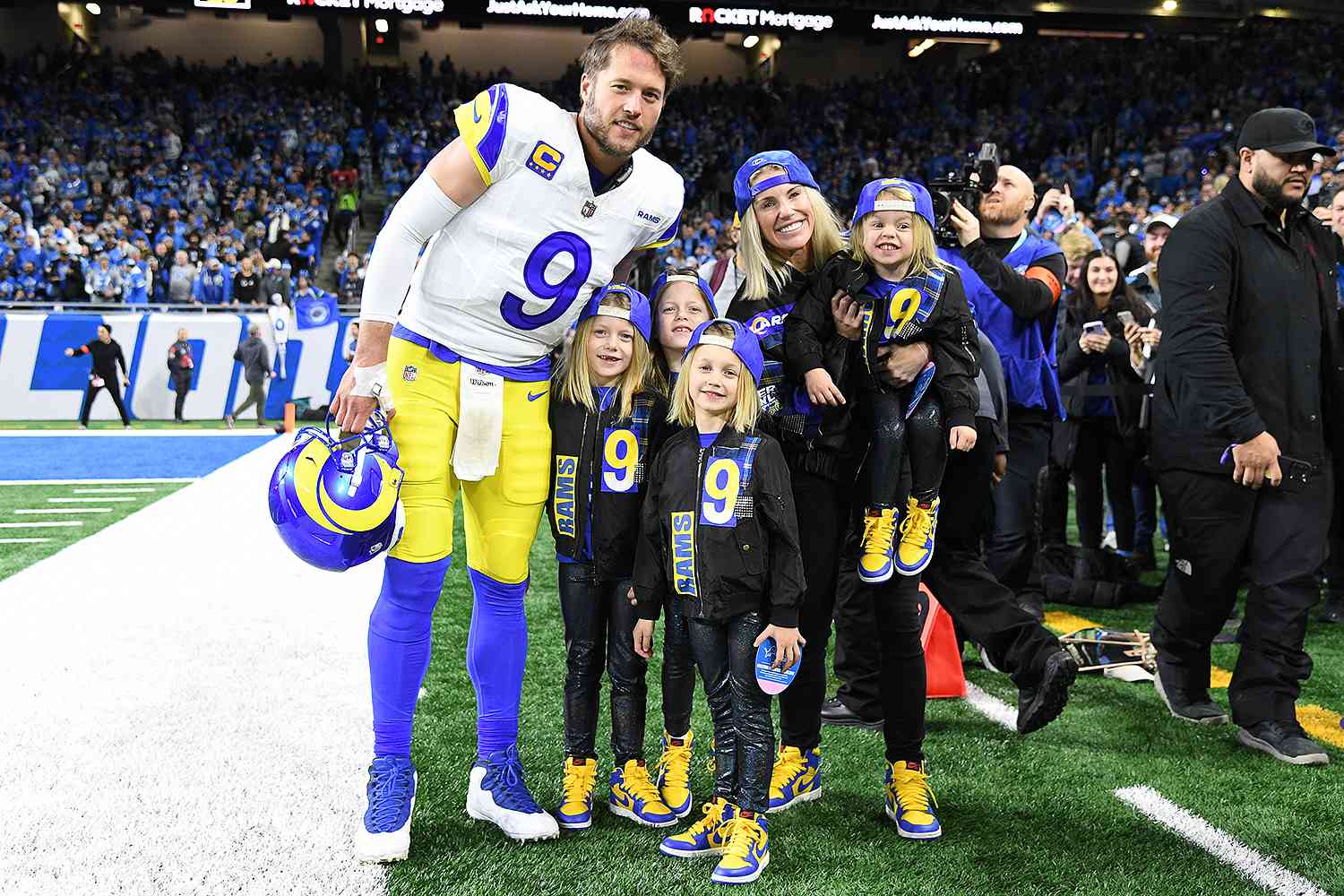 Matthew Stafford Poses with Daughters on Sideline Ahead of NFL Star's Emotional Game: 'Denver Born, LA Raised'