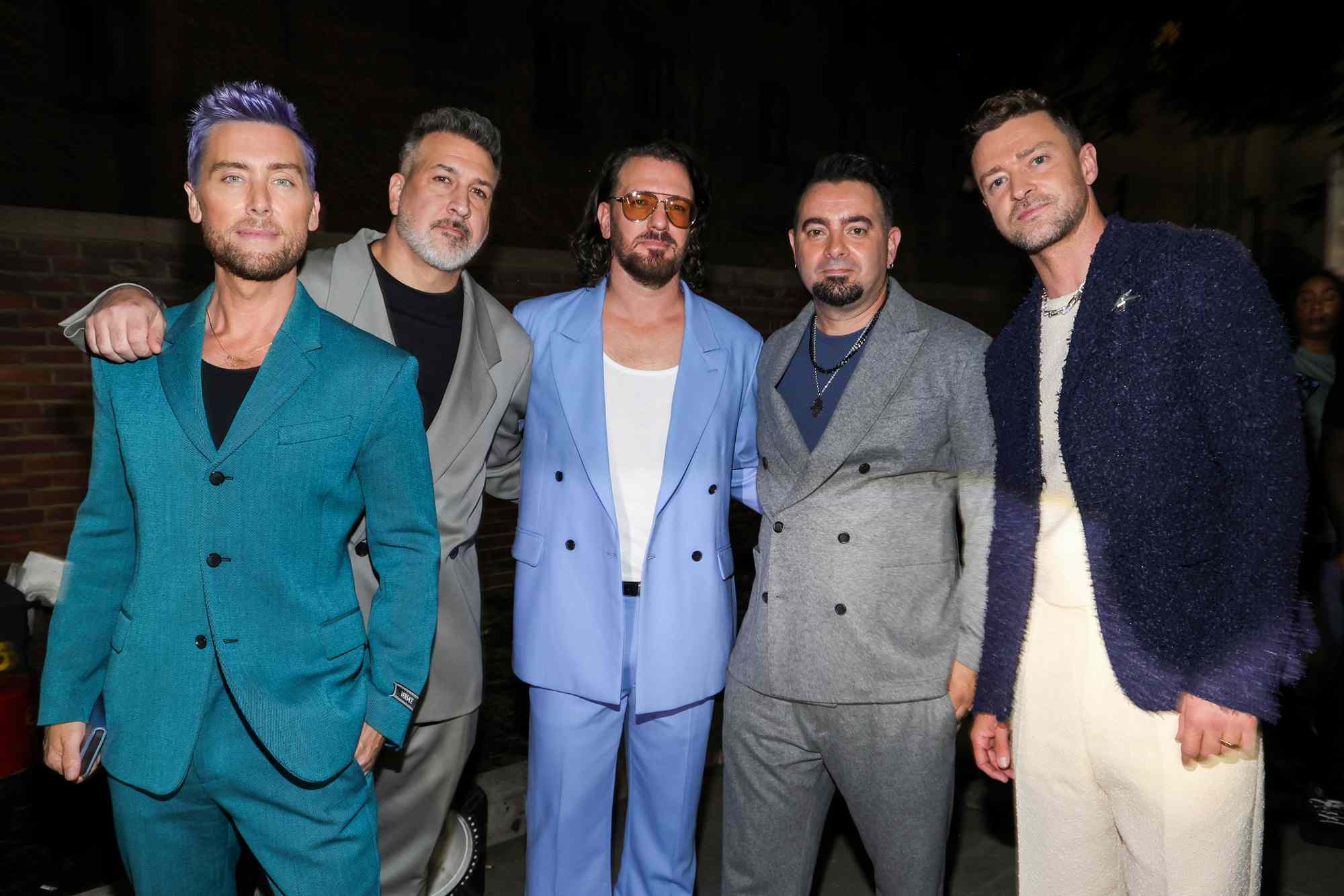 Joey Fatone, Lance Bass, Justin Timberlake, JC Chasez and Chris Kirkpatrick of NSYNC