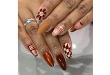 Pumpkin Spice Nail Designs