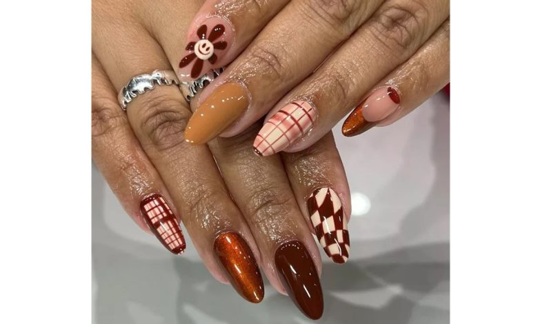 Pumpkin Spice Nail Designs