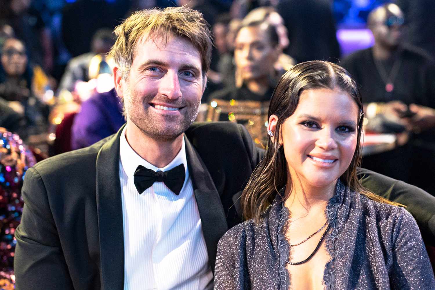 Ryan Hurd and Maren Morris seen during the 65th GRAMMY Awards at Crypto.com Arena on February 05, 2023 in Los Angeles, California.