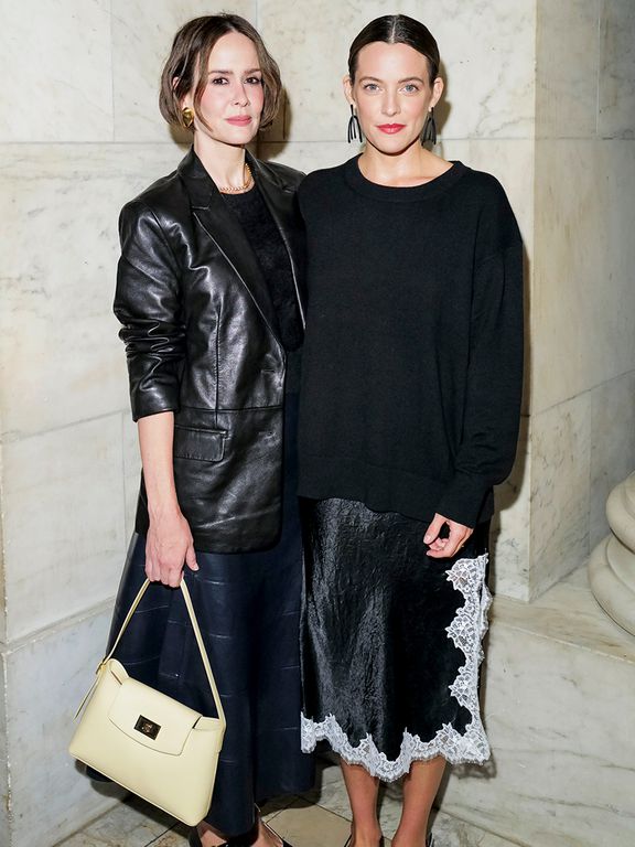 Sarah Paulson with Riley Keough at J.Crew’s Catalog & Fall Campaign celebration.PHOTO: