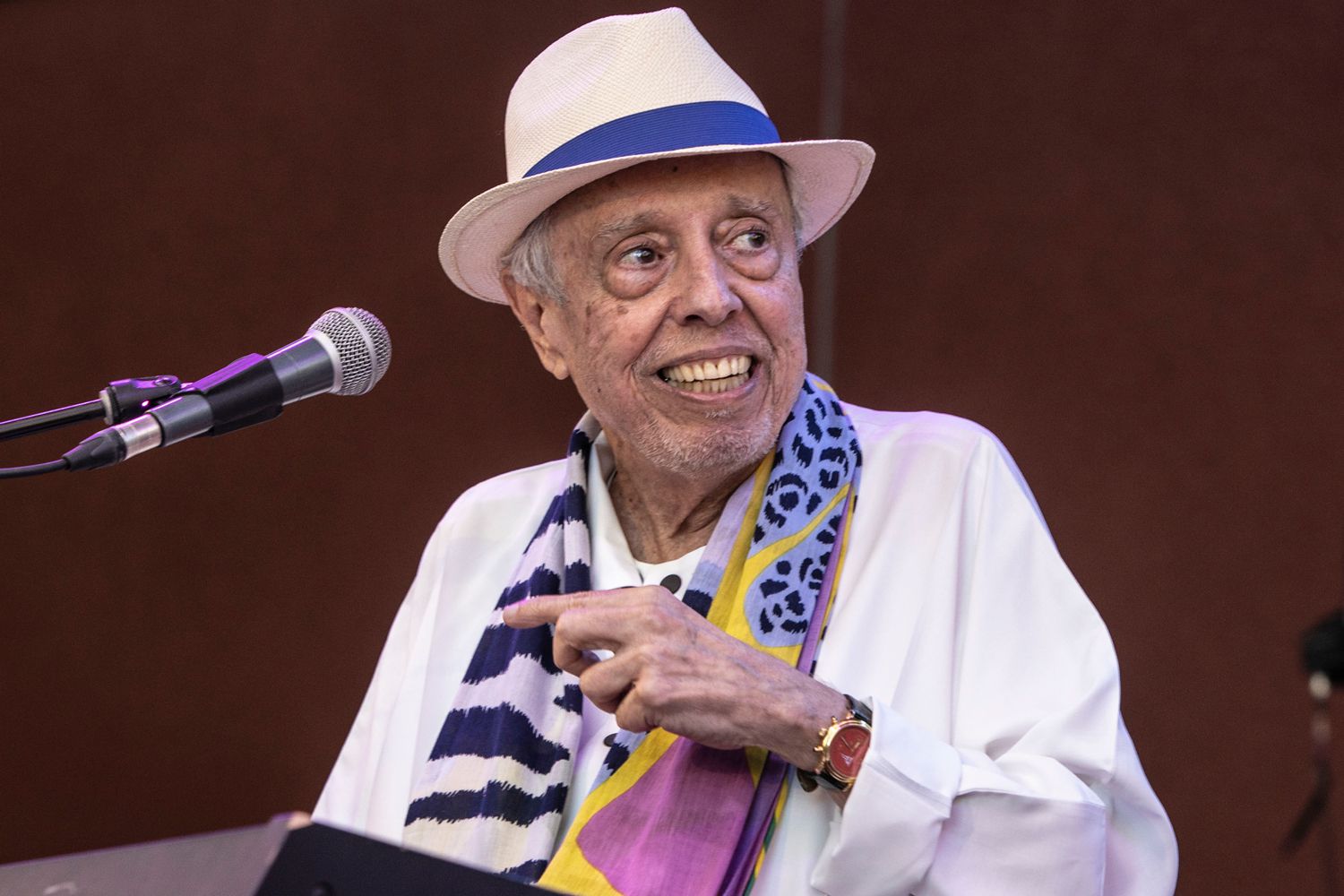 Sergio Mendes performs at the Festival Of Arts And Pageant Of The Masters' "A Night Of Magic" Fundraising Gala at Festival of Arts of Laguna Beach on August 26, 2023