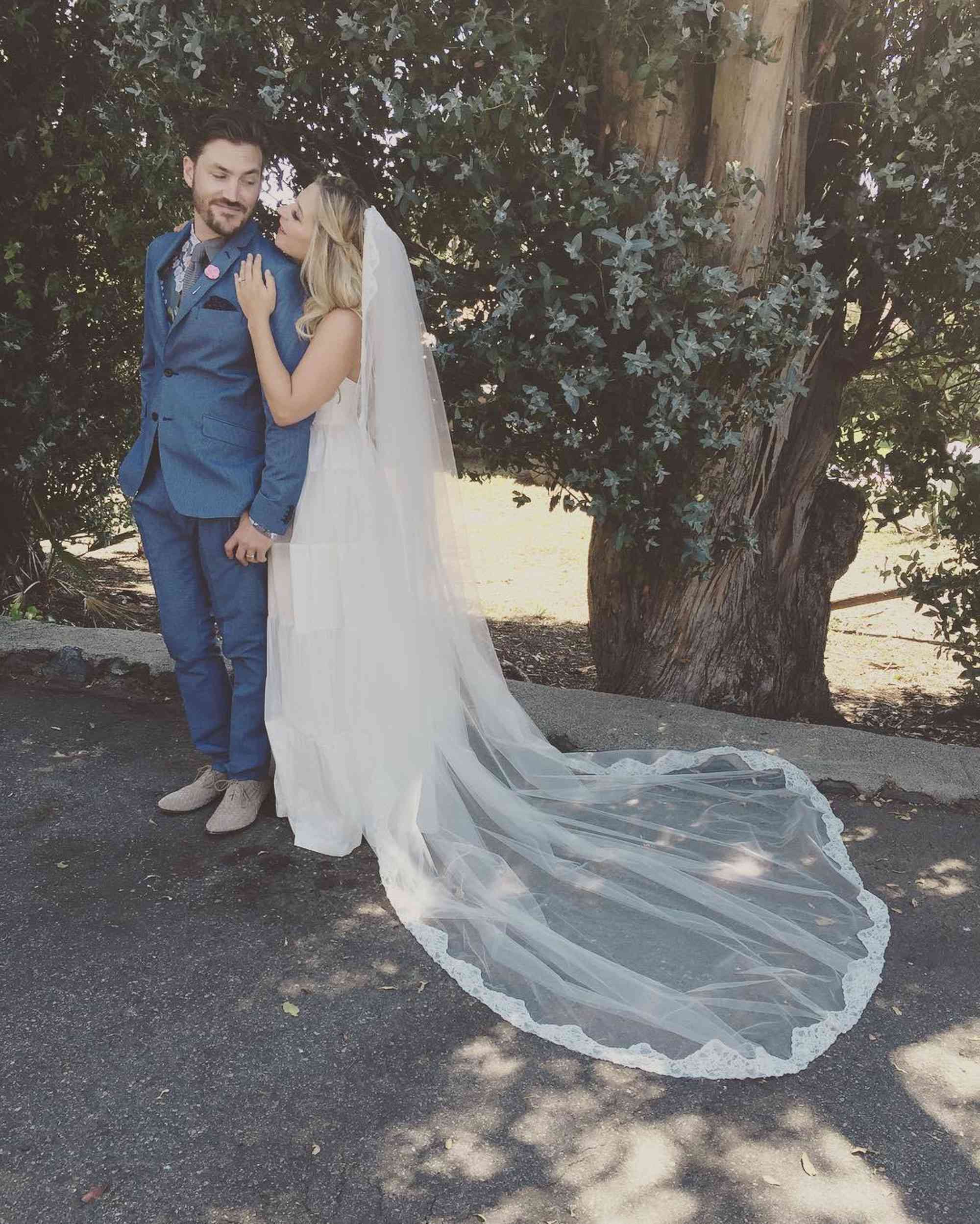 Landon Beard and actress Vanessa Ray on their wedding day.