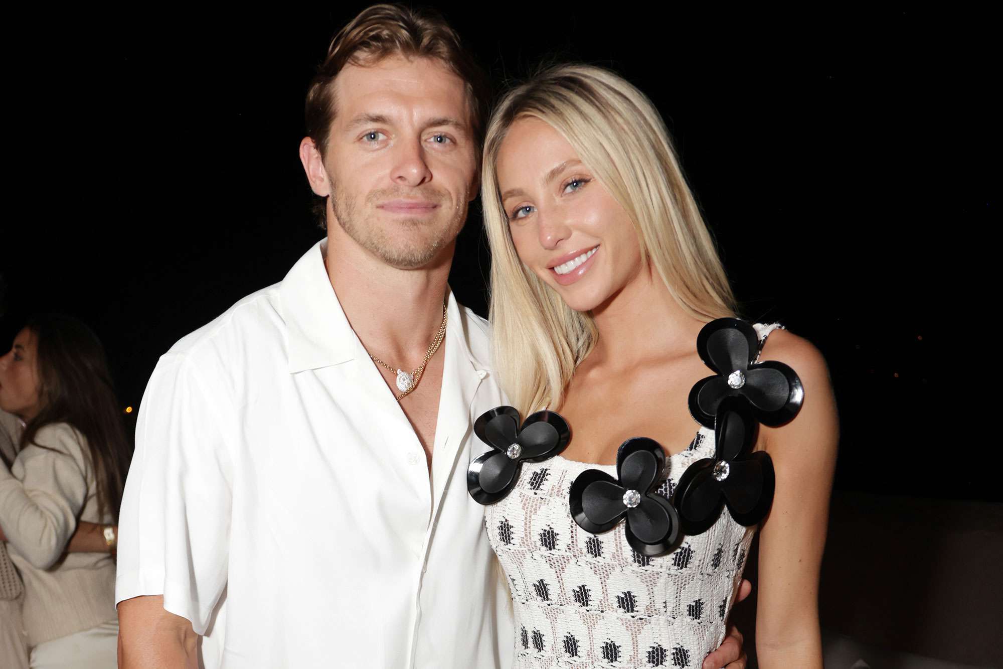 Braxton Berrios and Alix Earle attend Spotify Beach At Cannes Lions 2024 on June 19, 2024 in Cannes, France.