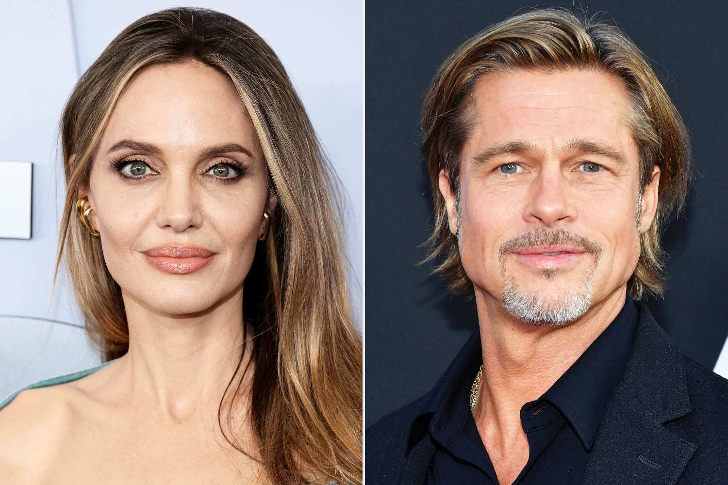 Angelina Jolie attends the The 77th Annual Tony Awards at David H. Koch Theater at Lincoln Center on June 16, 2024 in New York City.; Brad Pitt attends the premiere of 20th Century Fox's "Ad Astra" at The Cinerama Dome on September 18, 2019 in Los Angeles, California