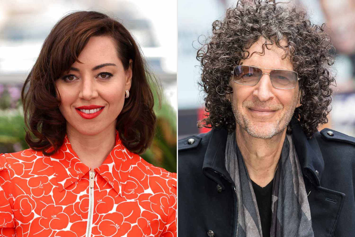 Aubrey Plaza and Howard Stern