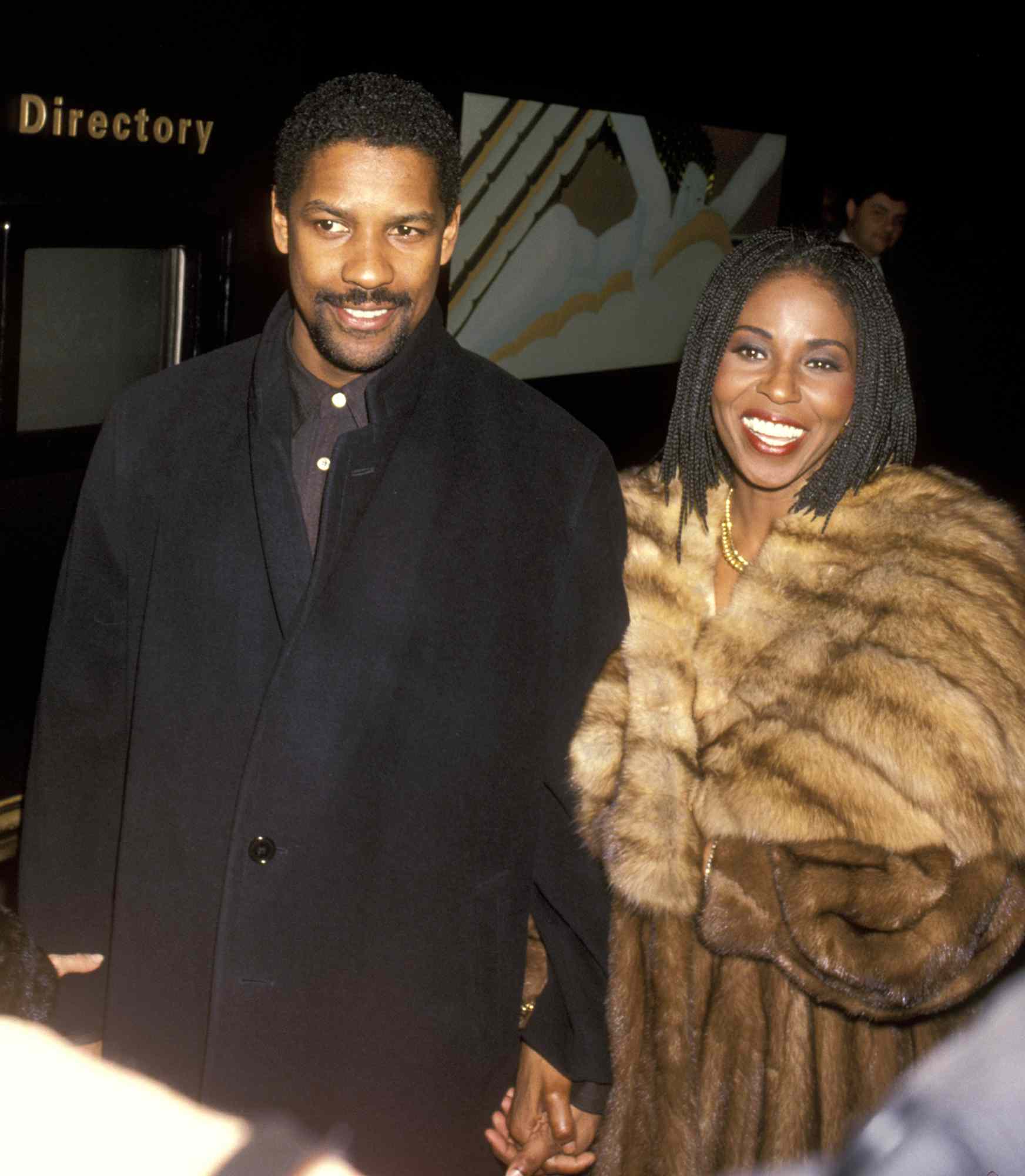 Denzel Washington and Pauletta Washington during 58th Annual New York Film Critics Circle Awards at Rainbow Room at Rockefeller Center in New York City, New York, United States