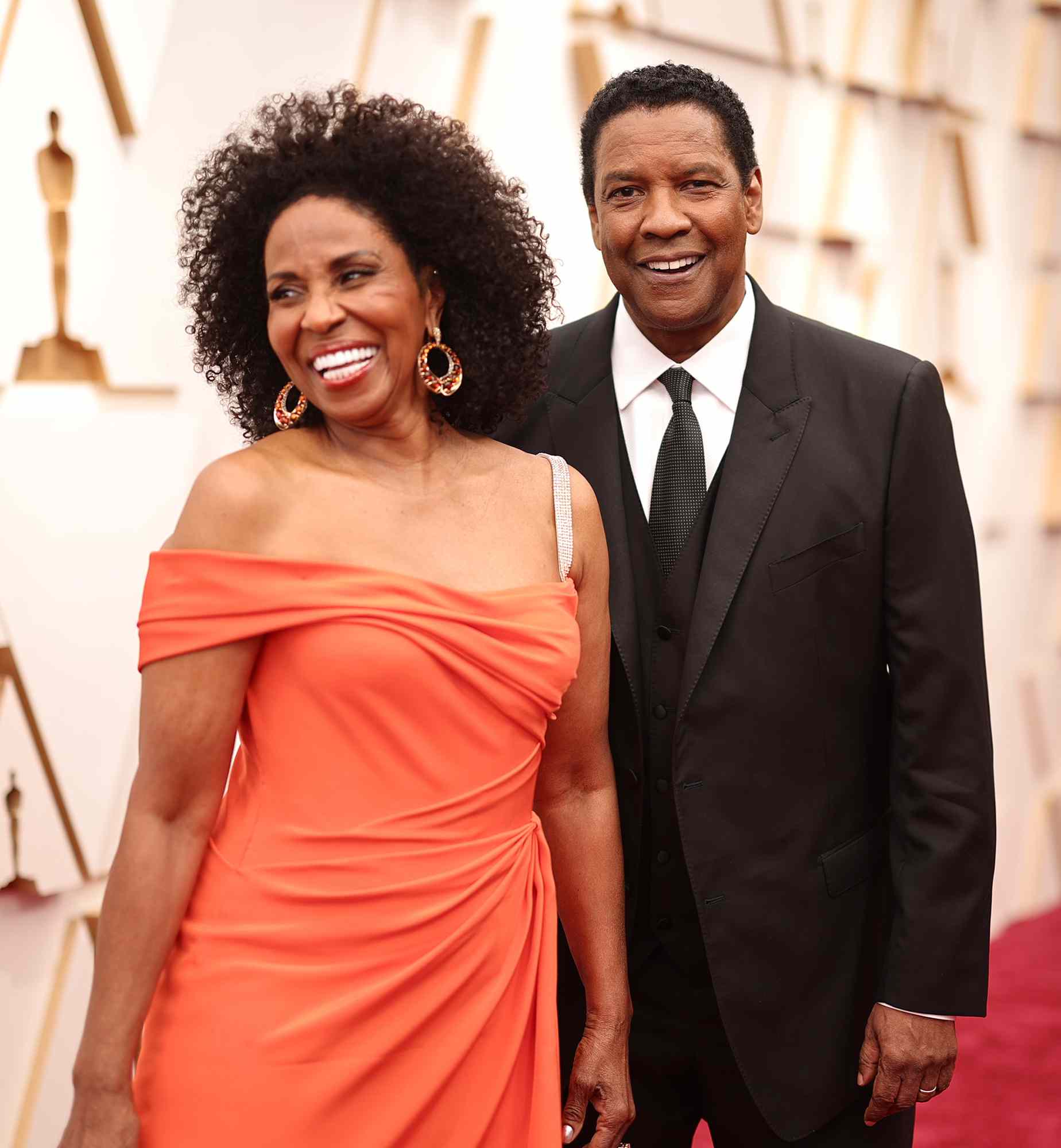 Pauletta Washington and Denzel Washington attend the 94th Annual Academy Awards at Hollywood and Highland on March 27, 2022 in Hollywood, California