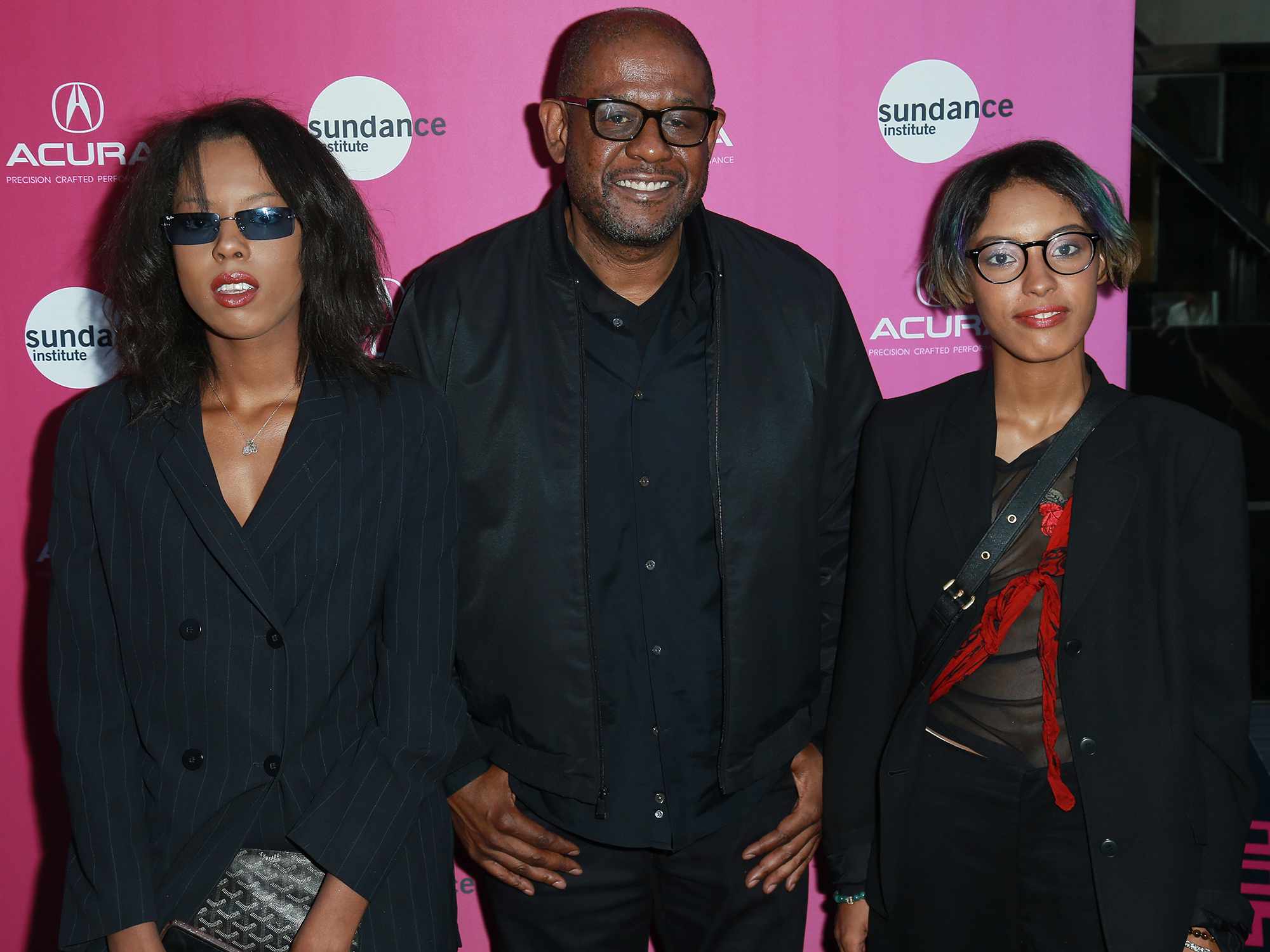 Forest Whitaker with his daughters True and Autumn attend Sundance Institute At Sundown on June 14, 2018 in Los Angeles, California.