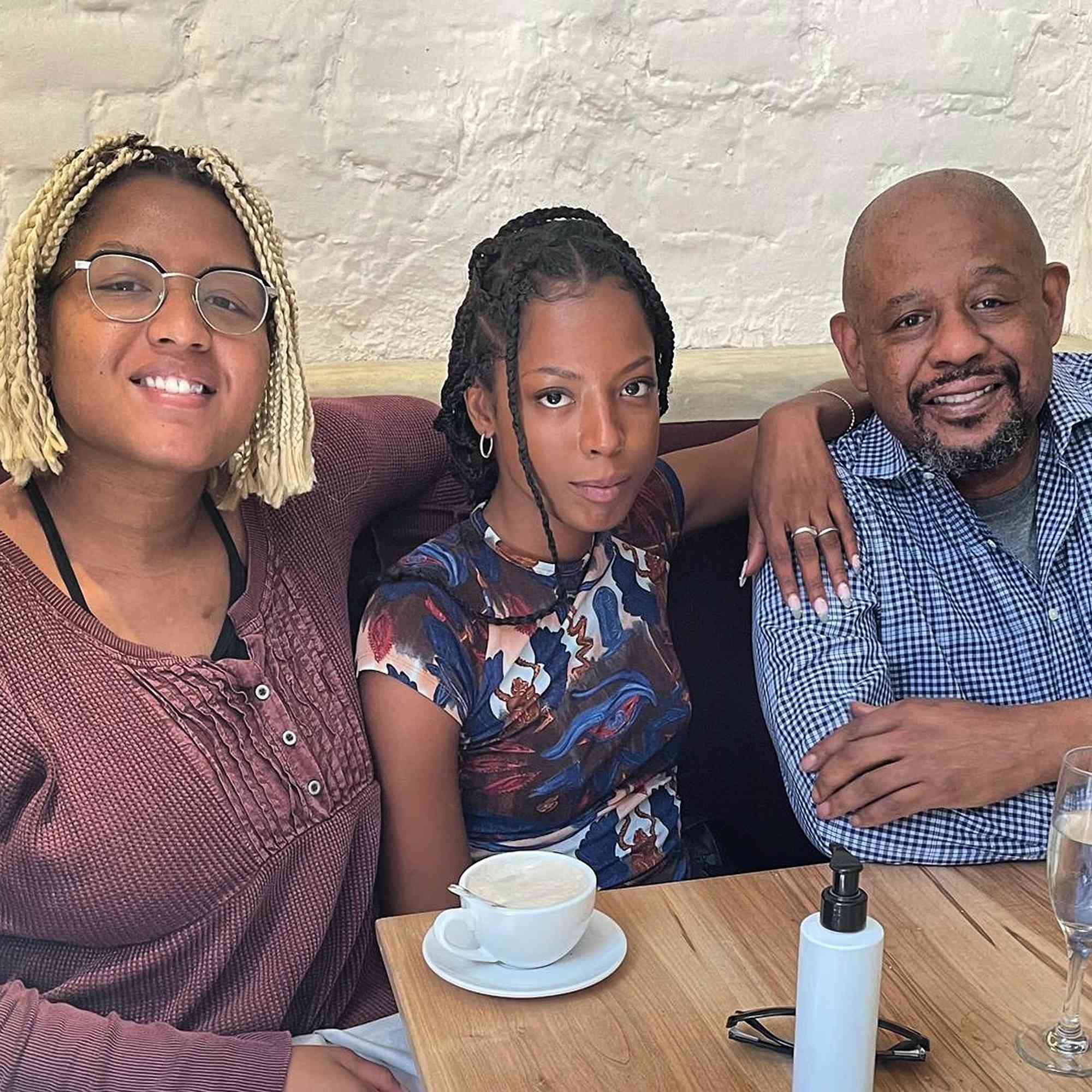 Forest Whitaker with his daughters, Sonnet and True. 